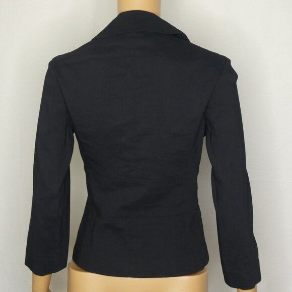 Theory Galina Linen Blend Tie Front Blazer Jacket Black Career Size 2 - Picture 9 of 9